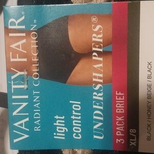 Vanity Fair Radiant Collection NWT   Light Control Undershapers 3-Pack Briefs XL